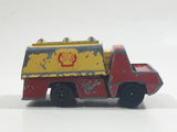 Vintage PlayArt Semi Tanker Truck Shell Oil Red and Yellow Die Cast Toy Car Vehicle Made in Hong Kong