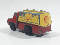 Vintage PlayArt Semi Tanker Truck Shell Oil Red and Yellow Die Cast Toy Car Vehicle Made in Hong Kong