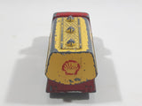 Vintage PlayArt Semi Tanker Truck Shell Oil Red and Yellow Die Cast Toy Car Vehicle Made in Hong Kong