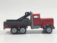 Majorette No. 297 Mack Tow Truck Red Grey 1/100 Scale Die Cast Toy Car Vehicle