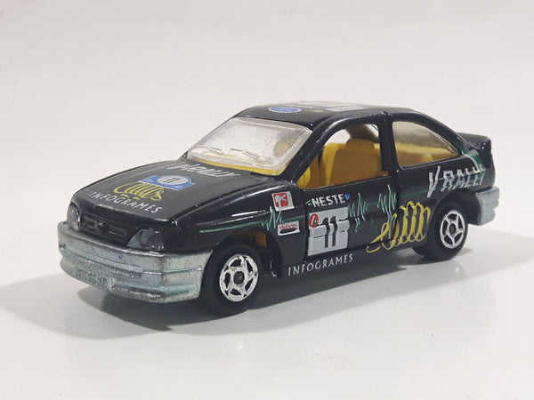 Majorette No. 275 Ford Escort Black V-Rally 1/55 Scale Die Cast Toy Car Vehicle with Opening Doors