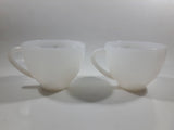 Set of 2 Vintage Arcopal Pears and Grapes Milk Glass Cups