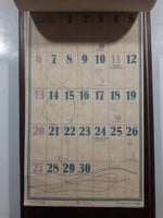 Vintage North Columbia Trading Company Enderby, B.C. Calendar Wooden Plaque