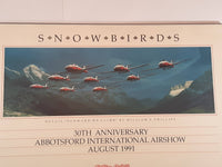 30th Anniversary Abbotsford International Airshow August 1991 Snow Birds Themed Large 18" x 27 3/4" Wood Wall Plaque