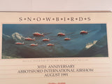 30th Anniversary Abbotsford International Airshow August 1991 Snow Birds Themed Large 18" x 27 3/4" Wood Wall Plaque