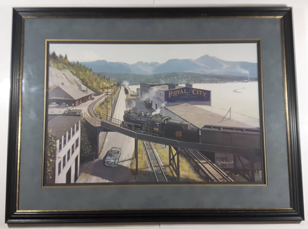 Front Street New Westminster, British Columbia Canadian National Railway themed 24" x 32" Numbered Limited Edition Print Signed By Artist Max Jacquiard 222 of 450