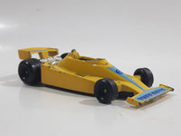 1986 Road Champs Formula 1 Indy "Tuff Guys" #6 Yellow Die Cast Toy Race Car Vehicle Made in Hong Kong