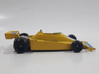 1986 Road Champs Formula 1 Indy "Tuff Guys" #6 Yellow Die Cast Toy Race Car Vehicle Made in Hong Kong