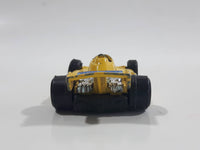 1986 Road Champs Formula 1 Indy "Tuff Guys" #6 Yellow Die Cast Toy Race Car Vehicle Made in Hong Kong