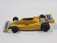 1986 Road Champs Formula 1 Indy "Tuff Guys" #6 Yellow Die Cast Toy Race Car Vehicle Made in Hong Kong