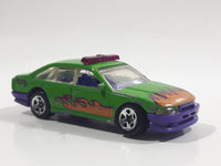 1997 Hot Wheels Heat Fleet Police Cruiser Green Die Cast Toy Emergency Response Cop Vehicle