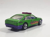 1997 Hot Wheels Heat Fleet Police Cruiser Green Die Cast Toy Emergency Response Cop Vehicle
