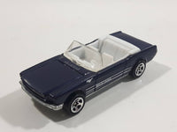 1998 Hot Wheels '65 Ford Mustang Convertible Dark Blue Metalflake Die Cast Toy Car Vehicle - Opening Hood