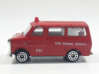 Vintage 1977 Zylmex P335 Fire Fighting Ford Van Red Die Cast Toy Car Vehicle Missing the Rear Cargo Door