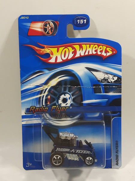 2006 Hot Wheels Radio Flyer Blue Die Cast Toy Car Vehicle - New in Package