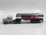 Majorette Super Movers No. 606 Texaco Tanker Semi Tractor Trailer Truck Silver Chrome Die Cast Toy Car Vehicle with Opening Hood