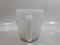 Vintage Glasbake Surrey Co-op Feed Department Milk Glass Coffee Mug Cup