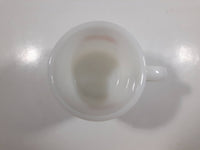 Vintage Glasbake Surrey Co-op Feed Department Milk Glass Coffee Mug Cup