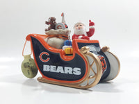 2008 The Danbury Mint Chicago Bears NFL Football Team Santa Christmas Sleigh Ceramic Ornament