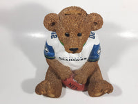 Very Hard To Find Seattle Seahawks NFL Football Team 7" Tall Resin Teddy Bear Coin Bank Sports Team Collectible