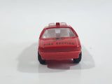 Unknown Brand No. 8030 "Fire Section" Sedan Red Die Cast Toy Car Vehicle