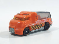 2012 Hot Wheels Demolition Derby Rapid Response Ambulance Orange Die Cast Toy Car Emergency Rescue Vehicle