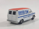 1981 ERTL The Cannonball Run Ford Van Ambulance Transcon Medi-Vac Van White and Orange Die Cast Toy Car Vehicle Made in Hong Kong