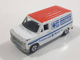 1981 ERTL The Cannonball Run Ford Van Ambulance Transcon Medi-Vac Van White and Orange Die Cast Toy Car Vehicle Made in Hong Kong