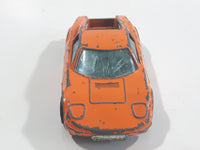 Vintage 1970s Corgi Juniors Ford GT 70 Orange Die Cast Toy Car Vehicle - Opening Hood Rear Mounted Engine