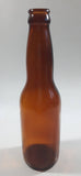 Vintage Brown Amber Glass 9" Tall Glass Beer Bottle Made in Canada