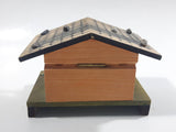 Vintage Bavarian Style Wood House Shaped Earring Small Trinket Box
