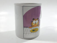 Vintage 1978 Enesco United Features Syndicate Jim Davis Garfield Diet Is "Die " With A " T " White Ceramic Coffee Mug Cup E-7417