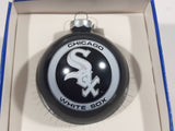 1990 MLB Major League Baseball Sports Collector Series Chicago White Sox Black Bulb Glass Christmas Tree Ornament New in Package