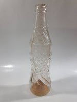 Vintage Drink Wishing Well Clear Embossed Lettering Glass Bottle