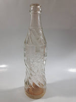 Vintage Drink Wishing Well Clear Embossed Lettering Glass Bottle