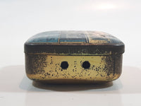 Antique Capstan W.D. & H.O. Wills Bristol & London Medium Strength Navy Cut Small Blue Tin Metal Tobacco Container