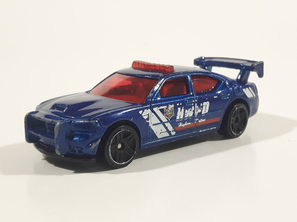 2016 Hot Wheels Police Pursuit 2009 Dodge Charger Drift Car Blue Die C ...