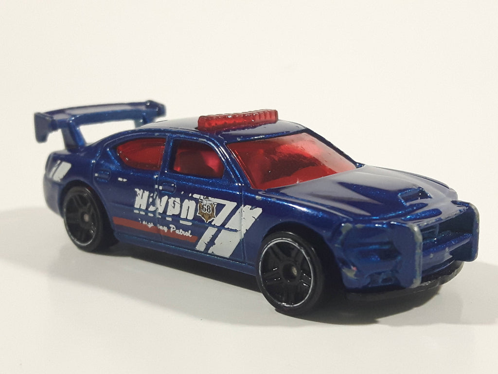 2016 Hot Wheels Police Pursuit 2009 Dodge Charger Drift Car Blue Die C ...