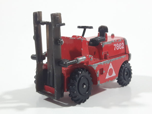 Vintage PlayArt Charmers Super Singles Fork Lift 7862 Red Die Cast Toy Car Vehicle