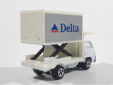 RealToy Delta Airplane Loading Scissor Lift Container Truck White Die Cast Toy Car Vehicle