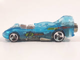 2000 Hot Wheels Max Steel Power Rocket Clear Blue Die Cast Toy Fantasy Race Car Vehicle