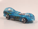 2000 Hot Wheels Max Steel Power Rocket Clear Blue Die Cast Toy Fantasy Race Car Vehicle