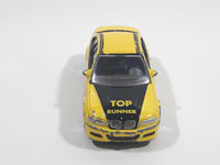 RealToy BMW M3 Yellow "Top Runner" 1/59 Scale Die Cast Toy Car Vehicle
