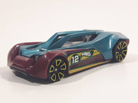 2017 Hot Wheels Mystery Models: Series 2 Split Vision Teal and Purple #12 Die Cast Toy Race Car Vehicle