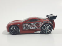 2011 Hot Wheels Graffiti Rides Power Rage Metalflake Dark Red Brown Die Cast Toy Car Vehicle