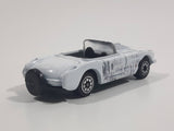 Yatming Style 1957 Corvette Convertible White Die Cast Toy Car Vehicle