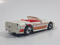 1993 Hot Wheels Custom Corvette Convertible White Die Cast Toy Car Vehicle