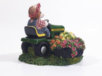 Enesco John Deere Mary's Moo Moos "Always Take A Mow-Ment To Sit And Smell The Flowers" Lawn Tractor Highly Detailed Heavy Resin Ornament