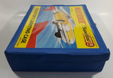 Vintage 1970 Lesney Matchbox Super Fast Light Blue 48 Car Collector's Carrying Case with Yellow BMC Pininfarina Graphics - Missing 2 Trays