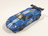 2009 Hot Wheels Ford GT LM Satin Blue Die Cast Toy Car Vehicle